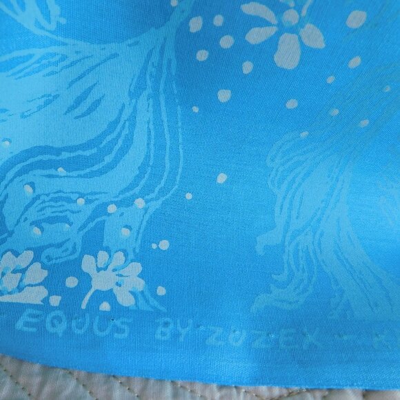 VTG Equus Zuzek 60s Key West Hand Print Fabric horse stallion Lilly Pulitzer 1yd - Picture 2 of 15